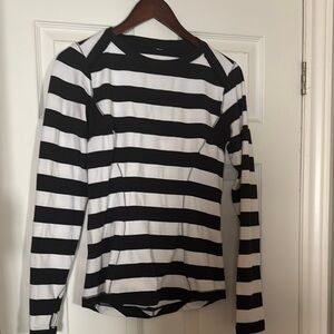 Lululemon Athletica Black and White Striped Top
